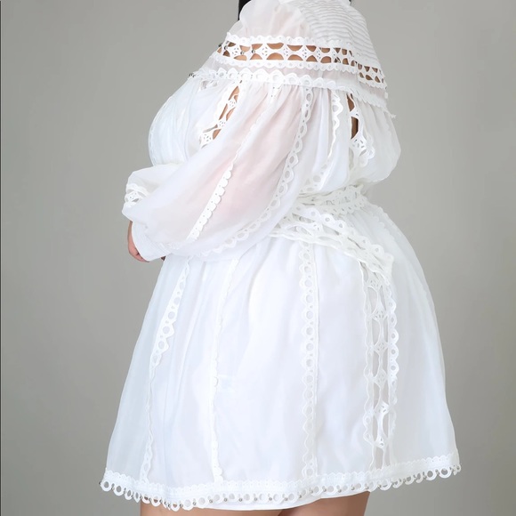 COPY - White Crochet Dress - Picture 2 of 4